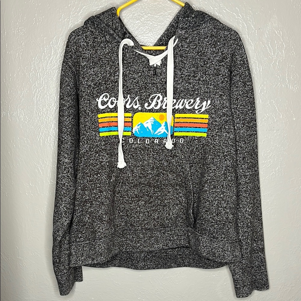 Coors Brewery Brown/Gray Hoodie Sweater - Size XL